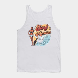 Surf Mexico // Vintage Surfer Babe // Retro Surfing Tank Top